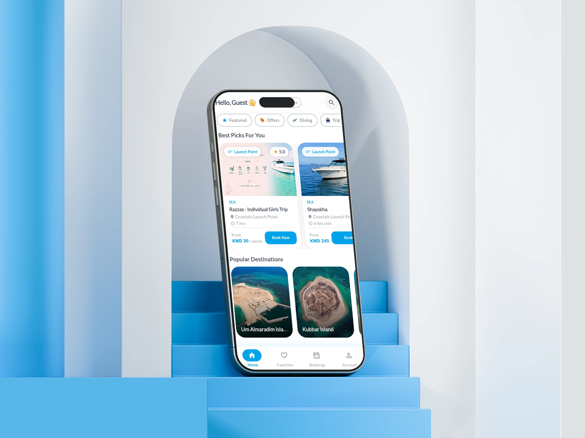 Coastals marine marketplace product mockup