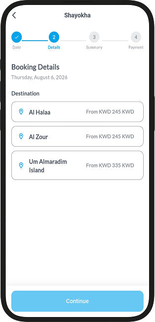 Coastals booking details iteration