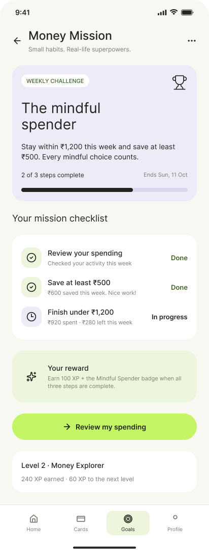 Teen money mission
